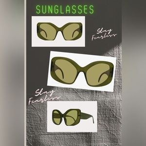 New Oversized Unisex Oval Chunky Cat-Eye Sunglasses